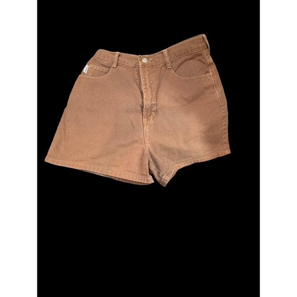 Vintage BONGO Women Distressed Nutmeg Brown Denim MOM Shorts Sz 9 Montesano USA - Picture 7 of 7